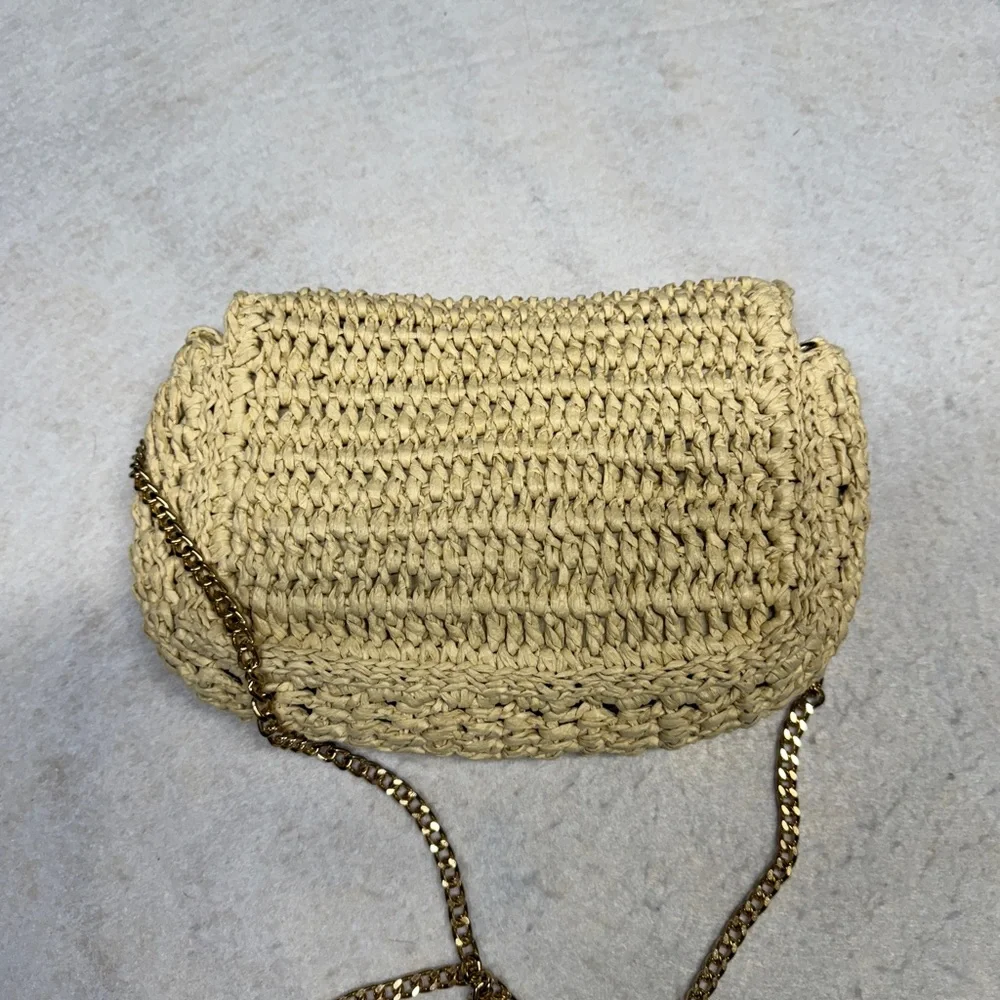 Loft Cream Straw Cross Body Bag‎